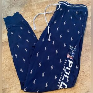 Polo by Ralph Lauren Adult Small Cotton Navy Repeat Graphic Lounge Pant/Joggers‎